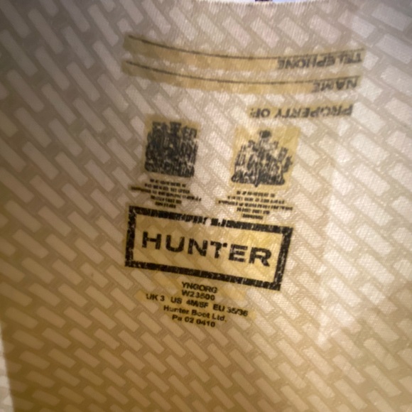 HUNTER Navy Tall Rain Boots with Fleece Socks, Bag - Picture 15 of 15